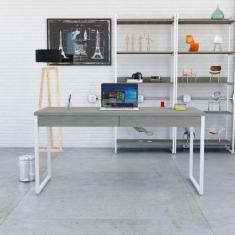Escrivaninha Mesa Escritório 150Cm 2 Gavetas Kuadra - Compace