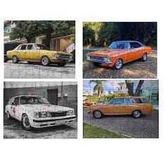 Kit 4 Quebra-cabeças Cognitivos Carros Caravan de 60 peças