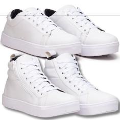 Tênis feminino branco + bota esportiva branca dupla dinâmica - Fierre,