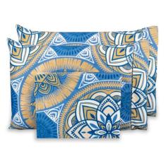 Jogo de Lençol Cama Casal Padrão 03 Peças 400 Fios Micropercal Ponto P