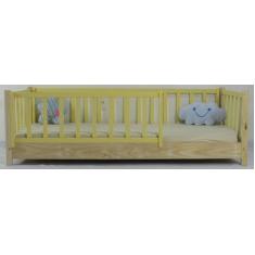 Cama Montessoriana Solteirão Base Colorida Madeira Maciça Pinus - Pipo