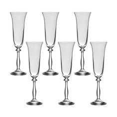 Taça de Cristal Bohemia Para Champanhe 190 ml Angela 6 Peças - Bohemia