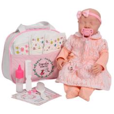 Boneca Bebê Reborn Realista Recém Nascida Enxoval Completo - Cegonha R