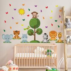 Adesivo de Parede Safari Baby para Quarto Infantil - Quartinhos