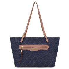 Bolsa Feminina Grande de Ombro Qualidade Premium 45cm - Divanet, Marro