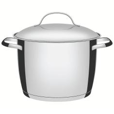 Caldeirão Tramontina Allegra em Aço Inox com Fundo Triplo 22 cm 5,5 L - 62655220