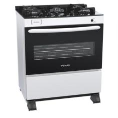 Fogão 5 Bocas Picasso Vitreo Branco Gás GLP Venax, Bivolt