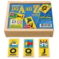 Brinquedo Educativo Dominó Do A Ao Z 24 Peças - Jottplay