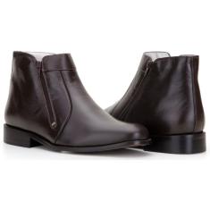Bota Capelli Boots em Couro com Ziper Lateral Masculina