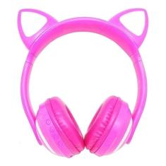 Fone De Ouvido Bluetooth Gatinho Exbom - Rosa