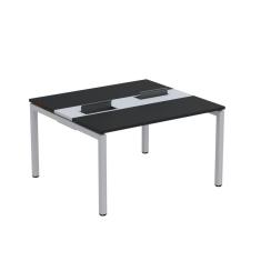 Mesa Plataforma Dupla com Pé de Aço para Coworking 130x120 Pdc13/12/2p Preto/Cinza
