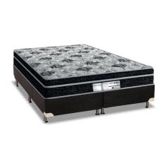 Cama Box Queen: Colchão Molas Probel Prolastic Born + Base CRC Suede Black(158x198)