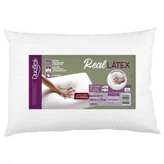 Travesseiro Real, Duoflex, Branco, Pacote de 1, Espuma 100% Látex