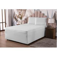 Lençol Casal Luva com Elástico Veste Colchão + Box Conjugado Malha Gel