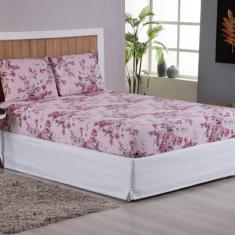 Jogo De Lençol Queen 3 Peças 200 Fios 100% Algodão Estampado - Shoppin