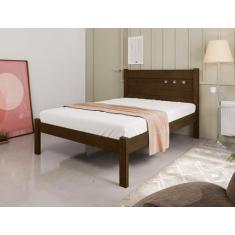 CAMA CASAL COM COLCHÃO D33 138x188x12 FRAMAR PAOLA MALBEC