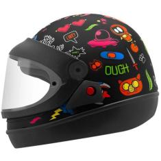 Capacete Fechado Esportivo Pro Tork Sport Moto Universe, Preto, 58