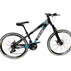 Bicicleta Aro 26 Vikingx tuff 25 Freio Disco Suspensão Dianteira Mtb F