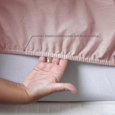 Lençol Avulso Solteiro Algodão 140 Fios Com Elástico Liso Com Fronha -