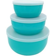 Conjunto com 3 Potes, kit com 3 tamanhos diferentes de 0,4l, 0,8l e 1,