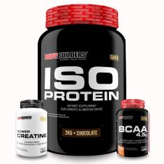 Kit Whey Protein Iso Protein 2kg + Creatina 100g + BCAA 100g - Bodybuilders-Unissex
