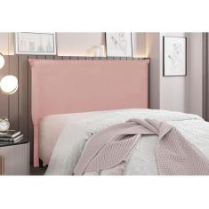 Cabeceira Cama Box Casal 140 cm Garden Veludo Rosa S04 - D'Rossi - DRo