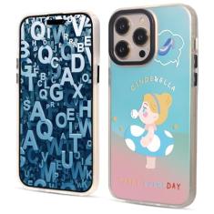 GANGANPRO Capa para iPhone 12 Pro Max 6,7 polegadas colorida a laser com padrão iridescente brilhante protetor de silicone macio antiarranhões PC capa traseira