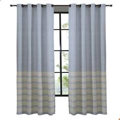 Cortina para Sala Estampada Com Ilhos 2,20 x 2,40 m Bucareste Sultan