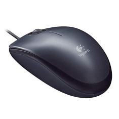 MOUSE LOGITECH C/FIO M100 - USB PRETO