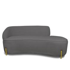 Sofá 3 Lugares Orgânico 180cm Pé Ferro Dou Morgan Bouclê L01 - D`rossi Cor Grafite