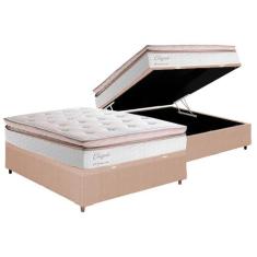 Cama Box Baú Casal com Colchão Herval Elegant Molas Ensacadas 138x188x