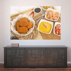 Painel Adesivo de Parede - Comida Brasileira - Acarajé - Restaurante -