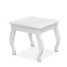 Banqueta para Penteadeira Camarim Branco - Móveis Luapa