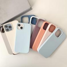 Capa de telefone de silicone líquido roxo escuro para iPhone 15 Pro Max 14 13 12 11 Pro Max XR XS X 15ProMax Capa protetora completa, roxo escuro, para iPhone 14 ProMax