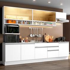 Cozinha Completa Madesa Verona com Armário e Balcão (Sem Tampo e Pia),