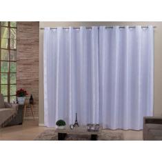 Cortina Para Sala Ou Quarto Jacquard 3,00x2,50M Branca - Birao Enxovai