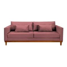 Sofá Chesterfield London Suede Rosa - Novo Encanto