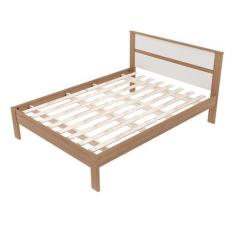Cama Casal 146,7x92x196 cm Amêndoa/Branco Tecnomobili