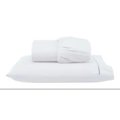 Lençol Solteiro 400 Fios 2 Peças Toque 100% Macio com Fronhas - Decora