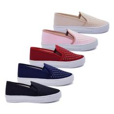 Kit 5 Pares Tênis Feminino Slip On Plataforma Sapatilha K107 - FABRICA