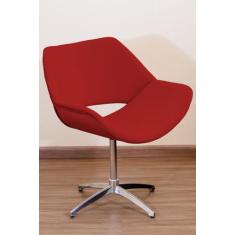 Poltrona Decorativa Vazada Pé Giratório de Alumínio - Squadra Decor, V