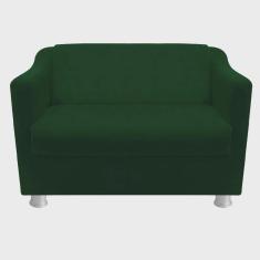 Namoradeira Tilla Decorativa 2 Lugares Suede Verde