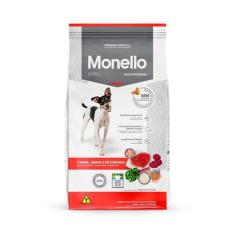 Ração Monello para Cães Adultos de Porte Pequeno Sabor Carne, Arroz e 