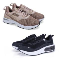 Kit Tênis Fitness + Tênis Flatform Caminhada Conforto-Masculino