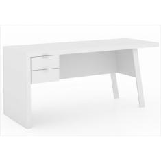 Mesa Para Escritório Com 02 Gavetas Me4122 Branco - Tecno Mobili