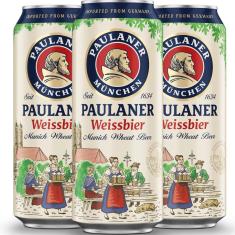 Cerveja Alemã Paulaner Weissbier Lata 500Ml  3 Latas 
