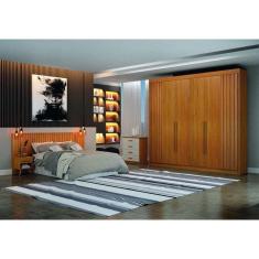 Guarda Roupa Casal 6 Portas 6 Gavetas - São Carlos-Cinamomo - Leifer Móveis