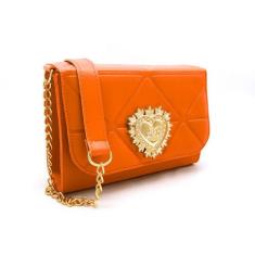 Bolsa Transversal Feminina Tiracolo Coração Alça Corrente  - Exclusive