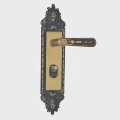 Fechadura Externa Espelho Aço 40mm mgm Colonial Bronze Latonado