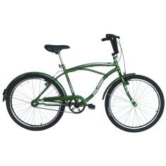 Bicicleta Retro Vintage Aro 26 Masculina Beach Verde